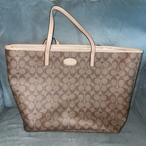 Coach Purse- Brown and Tan